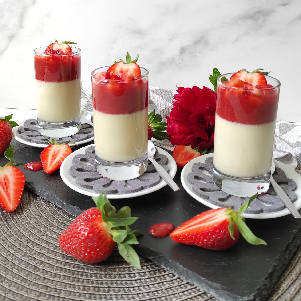 Strawberry Bliss Panna Cotta recipe