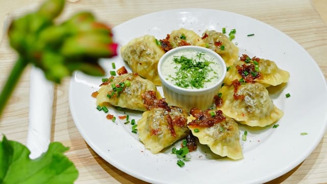 Polish dumplings with meat