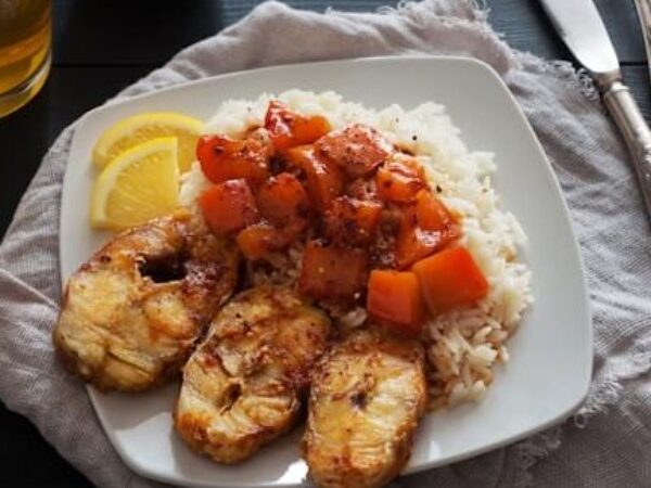 Baked Salmon Rice Bowl